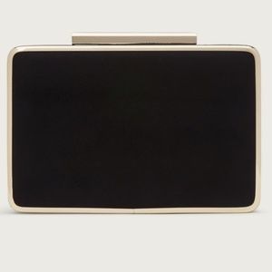LK Bennett Nina Black Leather Clutch